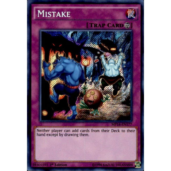 YuGiOh 2014 Mega Tin Secret Rare Mistake MP14-EN177