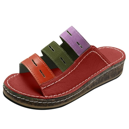 

Womens Summer Fashion Casual Sandals Casual Flat Solid Color Loophole Shoes Summer Open Toe Slide Sandals Comfortable Flats Flip-Flops Sandal Casual Platforms Wedge Sandals Heeled Sandals A8824