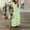 Green, variant on Women Dresses Spring and Summer V-Neck Solid Casual Short Sleeved Long Dress Casual Dresses for Women Green M