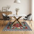 thumbnail image 3 of ODIKA 5'x7' Washable Area Rug Graphic Funky Aesthetic Checkerboard Men Cartoon Alt Dice Playful for Small Living Room, Bedroom, Easy Care, Non-Shedding, Pet Friendly, 3 of 7