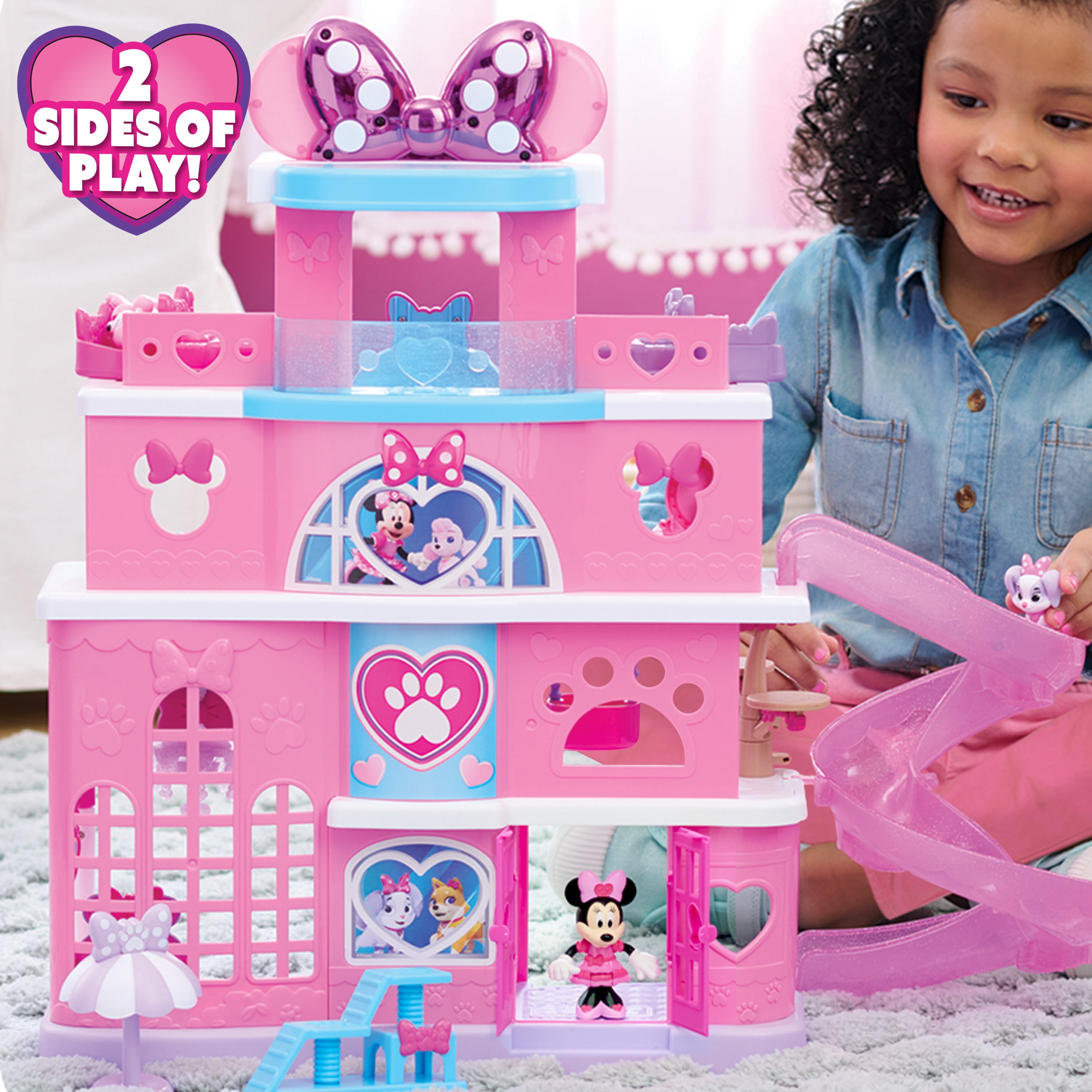 Disney Junior Minnie Mouse Pet Hotel Playset, 21 Inch Playset, Girls Toy for Ages 3 up