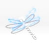Meilo LED Lit Dragonfly Silhouette, Blue/Cold White