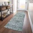 thumbnail image 4 of Dalyn Rugs Machine Washable Indoor/Outdoor Chantille Teal 2'3" x 7'6" Runner Rug, 4 of 7