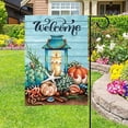 thumbnail image 5 of Autumn Fall Welcome Garden Flag 12x18 inch Double Sided Decorative Pumpkin Wooden Starfish House Yard Flags for Spring Summer Garden Yard Outdoor Indoor Lawn Farmhouse Outside Decoration, 5 of 6