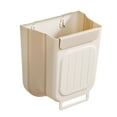 thumbnail image 5 of Kitchen foldable trash can wall-mounted household kitchen waste cabinet milk white 11L, 5 of 7