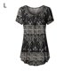 thumbnail image 1 of Camiseta de mujer con cuello redondo, manga corta, camiseta estampada, sidaley AP001627-03, 1 of 6
