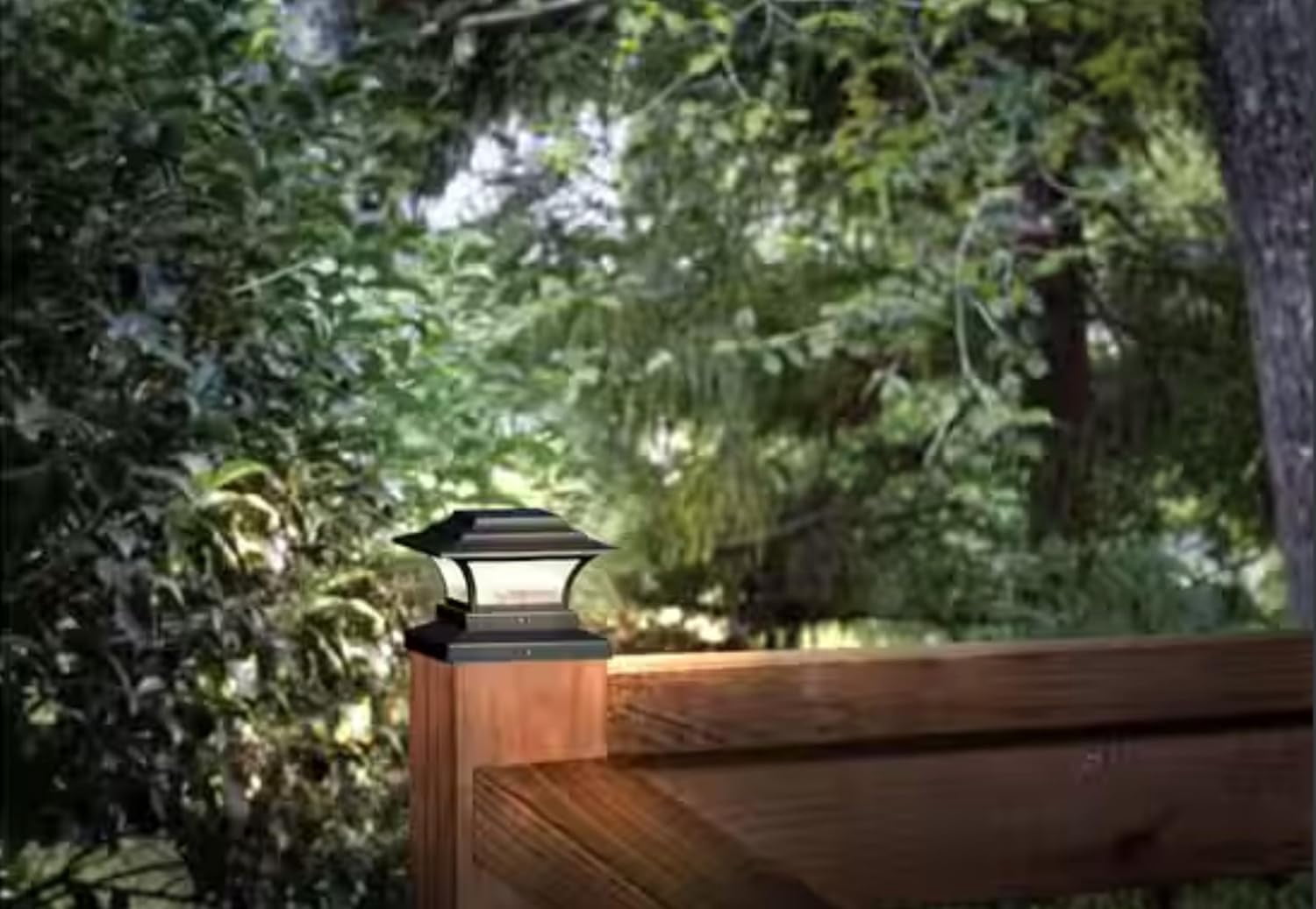 4-Pack Solar Post Cap Lights (2 Boxes with 2) Outdoor Waterproof LED for 4x4 Wooden Posts, Garden, Deck, Wall, Gate, Garage (Black)