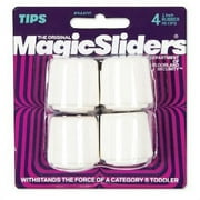 Magic Sliders Rubber Leg Tip White Round 1 in. W 4 pk