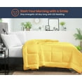 thumbnail image 2 of SGI Microfiber Comforter Set Oversized Queen Size Golden Solid 3 Piece, 2 of 5