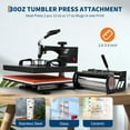thumbnail image 3 of Pinypikaka Heat Press Machine 15x15 Inch 9 in 1 with 30OZ Tumbler Press, 360-Degree Swing Away Digital T-shirt Press Multifunction Heat Transfer Sublimation for T-Shirt Tumbler Mug Hat Cap Plate, 3 of 9
