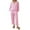 Pink, variant on Womens Plaid Pajamas Sets 2 Piece Cotton Pj Set Puff Sleeve Ruffle Shirt Gingham Pants Lounge Sets Black M