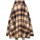 thumbnail image 1 of Falda larga de otoño e invierno a cuadros de cintura alta para mujer Caqui 2XL Caqui 2XL Xishao ropa, 1 of 2