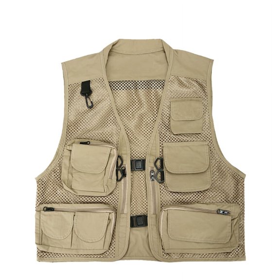 Mens Mesh Outdoor Vest Men's Work Uniform Summer Fishing Photography Quick Dry Waistcoat Multi-pocket