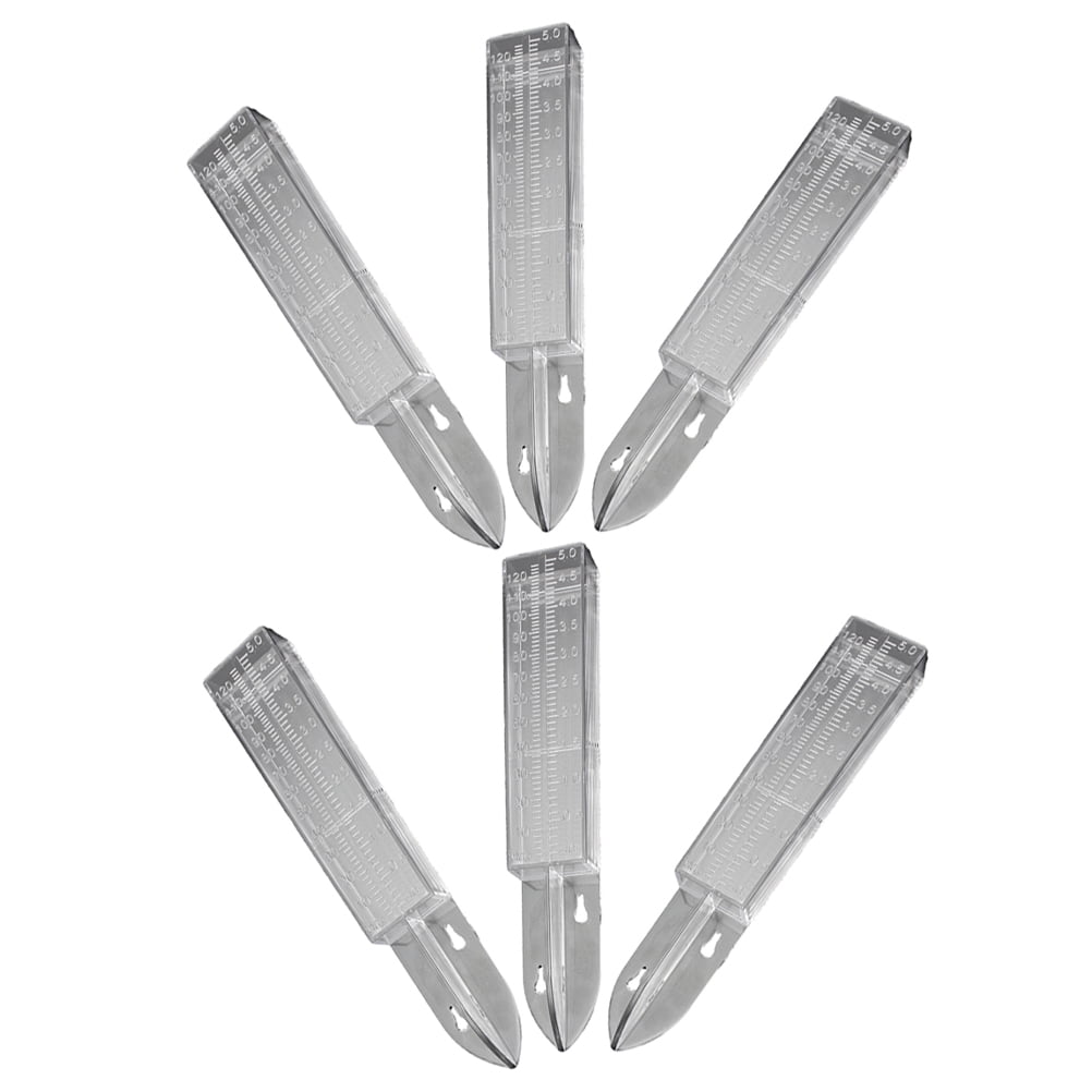 HONITANO Outdoor Rain Gauge Transparent Plastic 6 Pcs