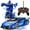 Blue, variant on Remote Control Transform Car Robot Toy 2.4Ghz 1:18 Rechargeable 360°Rotating Stunt Race Car Toys