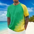 thumbnail image 2 of CUSTG Men T-Shirts Tie Dye Print Short Sleeve T Shirt O-Neck Gradient Breathable Comfort Casual Tee For Daily Wear Relaxed Fit Fashion Tops, 2 of 4