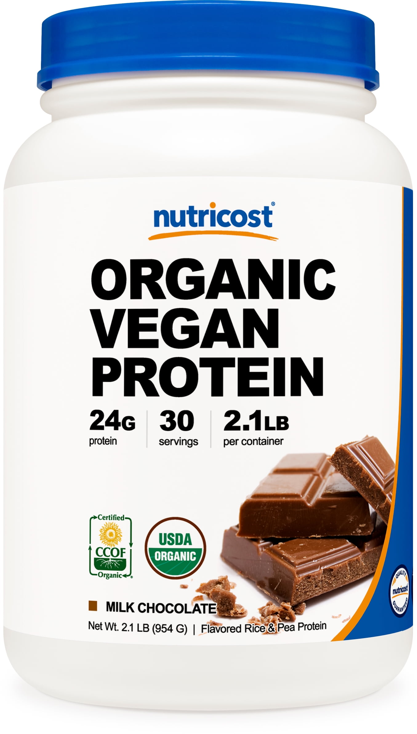 Nutricost Organic Vegan Protein Powder (Chocolate 2LBS) - Non-GMO