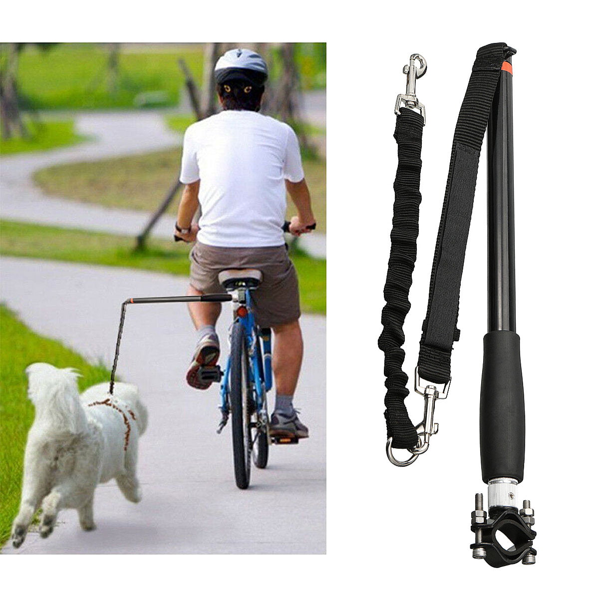 Dog Leash for Bike Riding Attachment Retractable Bicycle Exerciser for Medium Dog Dog Bike Leash Hands Free 