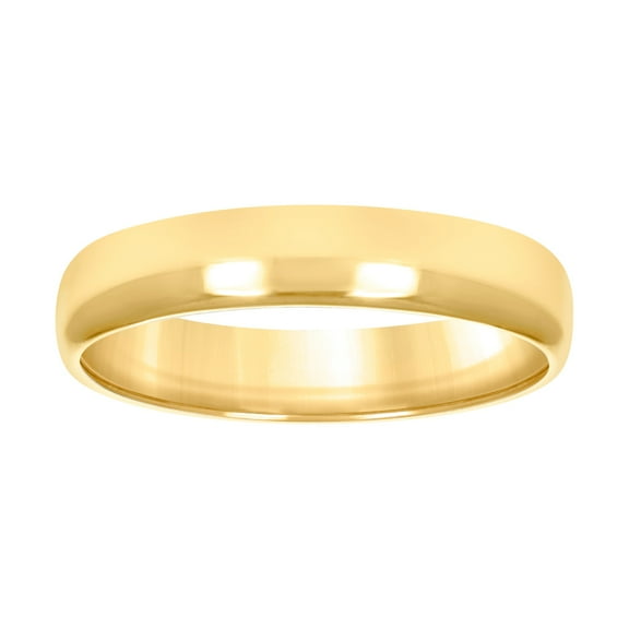 10k Yellow Gold Mens Womens Unisex Wedding Band Regular Fit 4mm Size 10 Wedding Band for Men