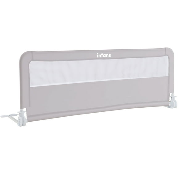 INFANS Bed Rail for Toddlers, 59" Foldable Safety Baby Crib Rail Fit for Kids Twin, Extra Long Swing Down Bed Guardrail for Convertible Crib, Queen, Full, King Mattress Side Guard