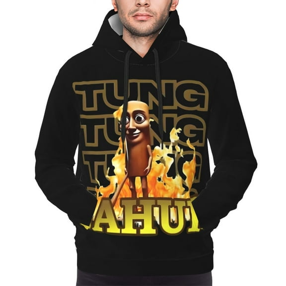 Unisex Tung Tung Tung Sahu-r Pullover Hoodies 3D Print Novelty Sweatshirts Hoodie With Pocket For Men Women