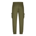 thumbnail image 5 of Mens Wide Leg Baggy Sweatpants Drawstring Waist Winter Cargo Joggers Loose Fit Athletic Jogging Pants With Flap Pockets, 5 of 8