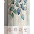 thumbnail image 5 of Blue Teal Botanical Sheer Curtains 72 Inch Length 2 Panels Set, Weeping Fall Eucalyptus Leaves Rustic Window Treatment Rod Pocket Curtains Sheers Drapes for Bedroom/Living Room/Kitchen 52"x72"x2, 5 of 7