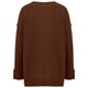 thumbnail image 4 of Gibobby Temperamento Suelto Top de Manga Larga Suéter de punto de manga larga con cuello en V sólido de moda cómoda informal de otoño invierno para mujer (Café, L), 4 of 5