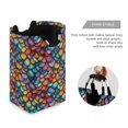thumbnail image 3 of Yayeee Freestanding Laundry Hamper with Handle Collapsible Large Storage Basket for Clothes, Vibrant Dragon Scales Pattern, 3 of 7