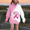 thumbnail image 2 of WRKEKC Hoodies for Girls Soft Warm Cozy Comfortable Long Sleeve Print Breast Cancer Awareness Ribbon Heart Pullover Hoodie with Pockets for Fall Winter 3-14 Years, 2 of 5