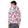 thumbnail image 4 of Goofa Watercolor Flowers Pattern Mens Full-zip Hoodie, Zip-up Pullover Hooded Sweatshirt, Kangaroo Pocket Hoodie Ideal for Daily Wear, Travel, and Home-3X-Large, 4 of 5