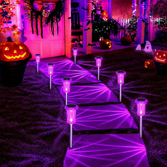 10-Pack Solar Halloween Lights Outdoor, Waterproof Yard & Garden Decorations