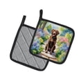 thumbnail image 2 of Chesapeake Bay Retriever Spring Path Pair of Pot Holders 7.5 in x 7.5 in, 2 of 5