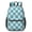 Cyan and White, variant on Blue and Green Checkered Pattern 17" School Backpacks for Teens,Waterproof Oxford Fabric,S-Shape Padded Straps for School,Travel,Hiking,Camping