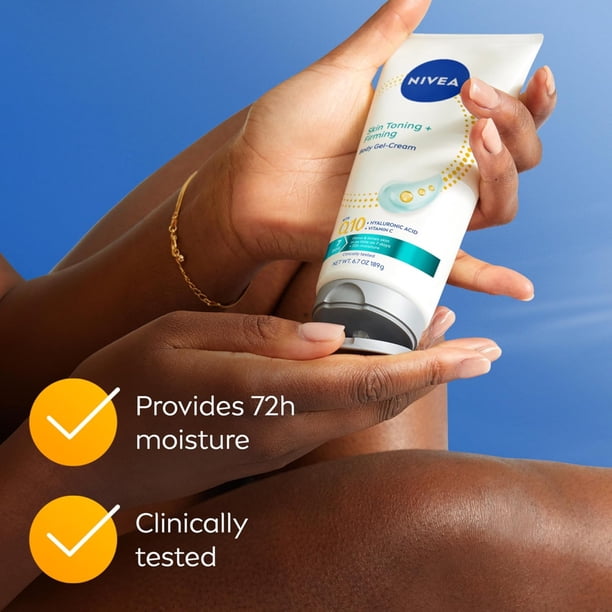 (2 pack) NIVEA Skin Firming + Toning Body Gel-Cream, Q10 and L-Carnitine,  Non-Greasy, 6.7 oz