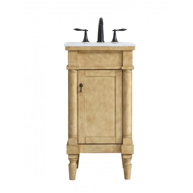 Elegant Decor VF13018AB 18 in. Single Bathroom Vanity in Antique Beige