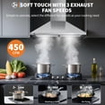 thumbnail image 2 of 30 in Range Hood Wall Mount with Ducted/Ductless Conversion, Aluminum Filters, 3-Speed Exhaust Fan, LED Light, Button Control, 2 of 6