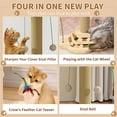 thumbnail image 5 of 18.1" Scratching Posts for Indoor Cats, Cat Scratching Post wth 3 Tier Base, Tall Cat Scratcher for Cats with Sisal Rope, Balls and Toy for Interactive Play, 5 of 7