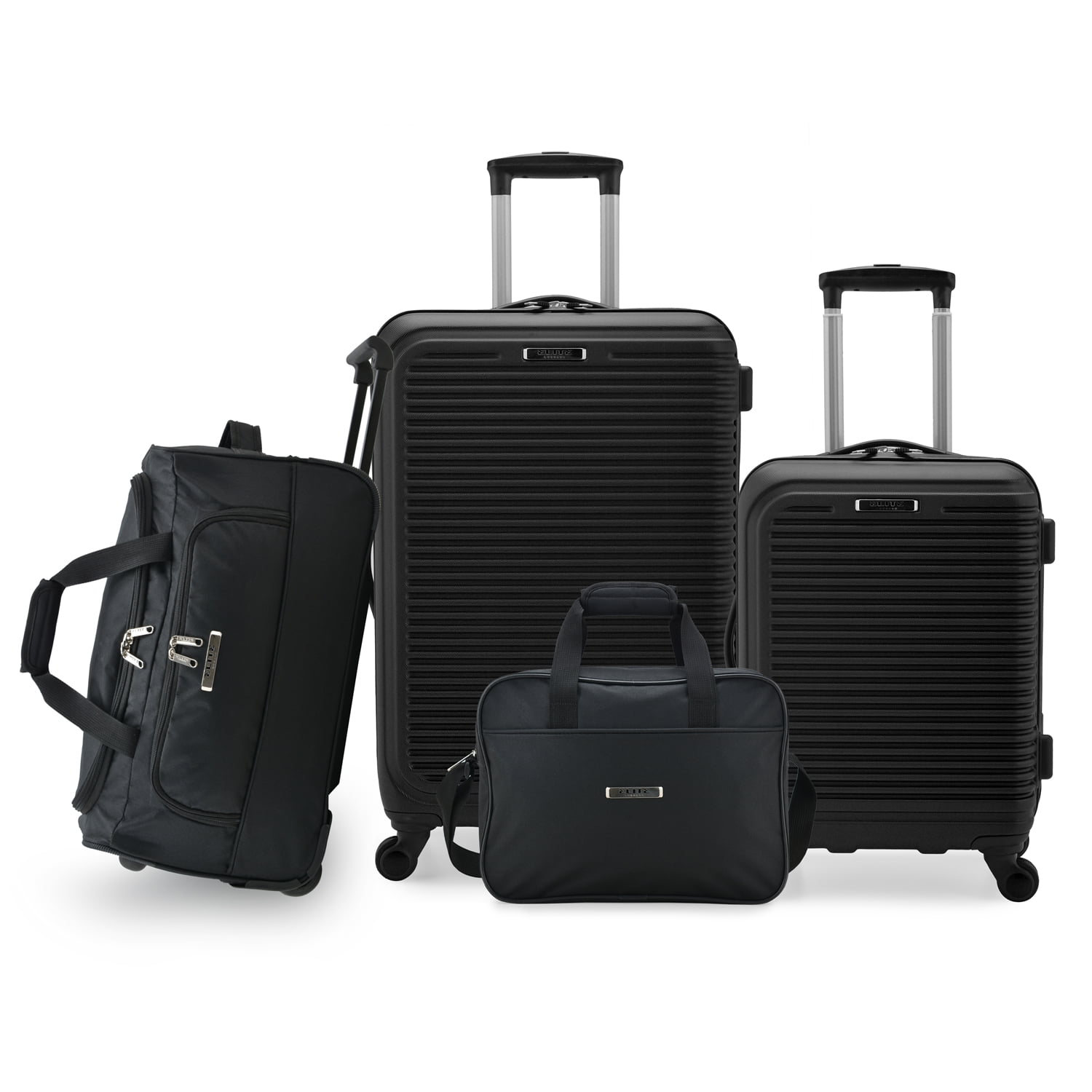 Elite Luggage Curious 4-Piece Luggage Set, Black - Walmart.com