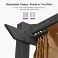 thumbnail image 4 of PURPLE LEAF Outdoor Retractable Pergola with Sun Shade Canopy 10' x 10' Patio Aluminum Pergola Shelter for Backyard Deck Garden Modern Metal Grape Trellis Pergola, Beige, 4 of 8