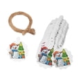 thumbnail image 2 of 100 etiquetas navideñas para decorar pasteles, dulces y regalos. Incluyen cordón. Ideales para colgar en bolsas o fiestas. Muñeco de nieve, 2 of 6