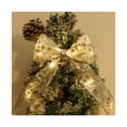 thumbnail image 2 of Callipe Christmas Tree Ribbon Lights 32ft 100 LED Christmas Fairy String Lights USB Powered Waterproof Ribbon Bows Light for Garden Wedding Patio, 2 of 8