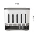 thumbnail image 2 of Contenedor De Comida De Arroz Seco Montado En La Pared Contenedores De Almacenamiento De Cocina Separados Caja Para Cereales Dispensador Automático De Granos Artículos De Cocina Methold HA023030-00, 2 of 7