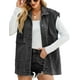 thumbnail image 3 of Zontroldy Denim Jean Chaleco para mujer de gran tamaño sin mangas con botones Denim Jean chaleco chaleco chaqueta, 3 of 5