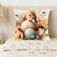 thumbnail image 4 of QTOCIO Easter Pillow Rabbits And Easter Egg Patterns Throw Pillow Cases Decorative Cushion Covers For Sofa Couch Home Easter Decor, 4 of 4