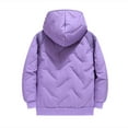 thumbnail image 4 of Gubotare Winter Jackets for Girls Kids Down Jacket Winter Warm Hooded Zipper Packable Windproof Down Coat Size 9-10 (Purple,9-10 Years), 4 of 9
