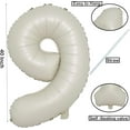 thumbnail image 2 of Number Balloon 40 Inch, 9 Number Balloons, 19 29 39 59 69 90 99 Numbers Balloon Birthday Decorations, Party Supplies for Wedding Anniversary Celebration Decoration(Cream white No 9), 2 of 10