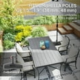 thumbnail image 4 of Outsunny Base de Parasol de Patio Remplissable Support de Parasol d'Extérieur avec Roues, 4 of 10