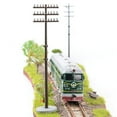 thumbnail image 3 of Plastic Telegraph Pole Models for Sand Table Decor Black ABS Material 6 Pieces, 3 of 8