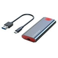 thumbnail image 1 of M2 SSD Case M.2 To USB 3.1 Gen 2 10Gbps NVMe SSD Enclosure for NVMe PCIE M Key/ (B+M) Key SSD Hard Disk, M2 SSD Case AC, 1 of 7